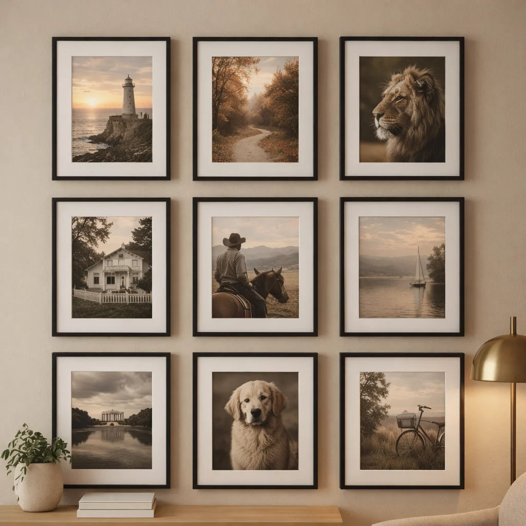 Aluminum Picture Frames Set of 3 Modern Minimalist Wall Art