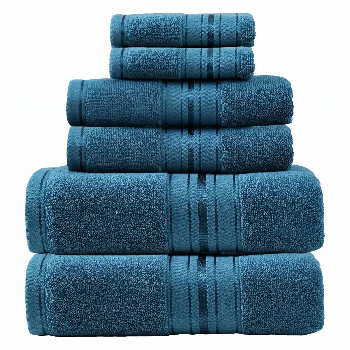 Turkish Cotton Bath Towel Set 6 Piece 600 GSM Premium