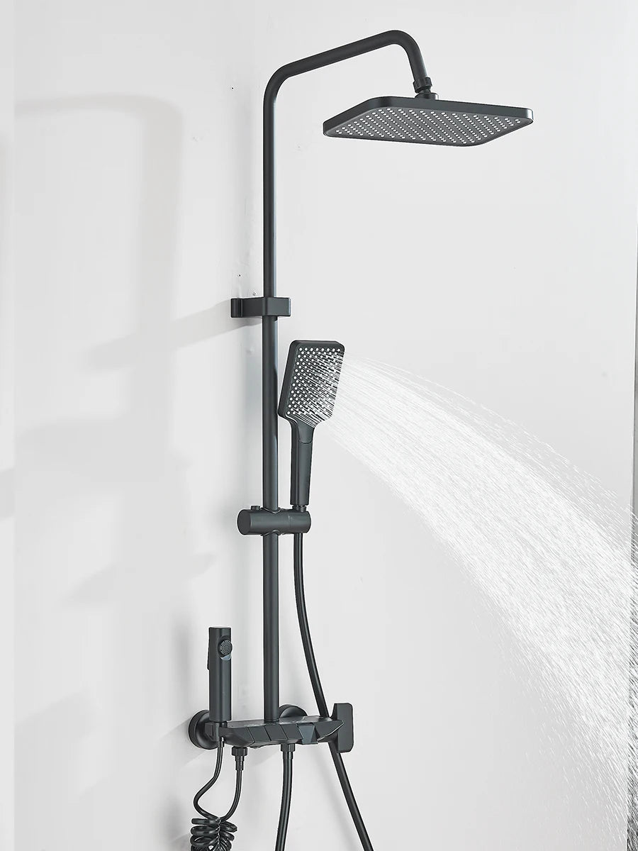 Quyanre 4 Way Piano Shower System With Rain Shower Bidet