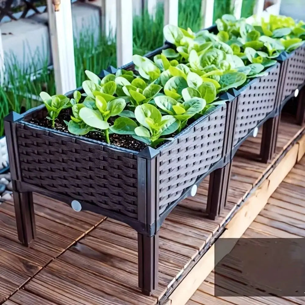 Compact Modular Raised Garden Bed With Legs For Small Spaces