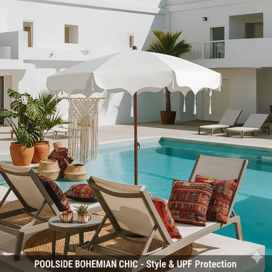 Adjustable Portable Outdoor Sun Umbrella With Upf50 Protection For Patio