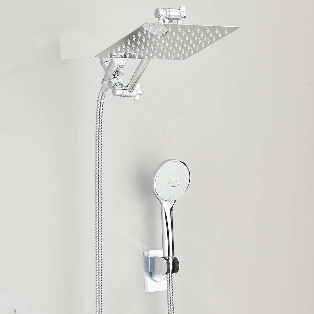 Quyanre Shower Head Combo High Pressure Rain With Extension Arm And Handheld