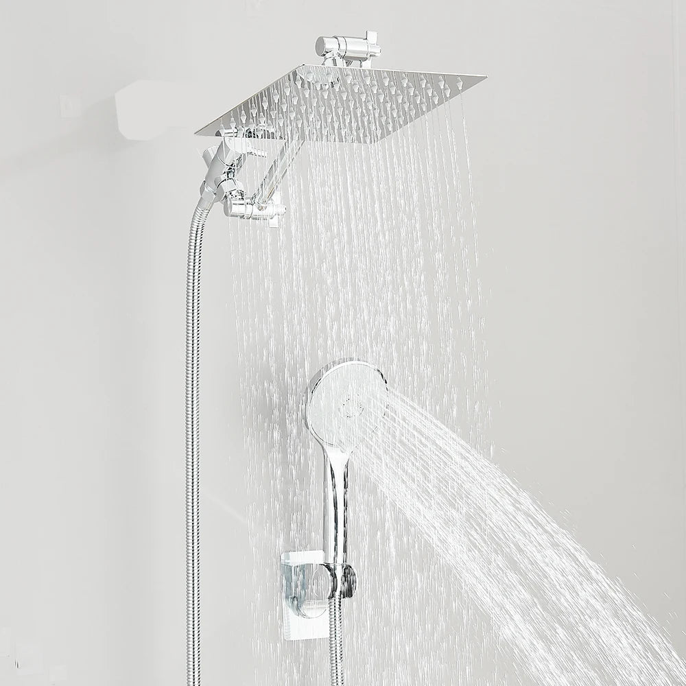 Quyanre Shower Head Combo High Pressure Rain With Extension Arm And Handheld