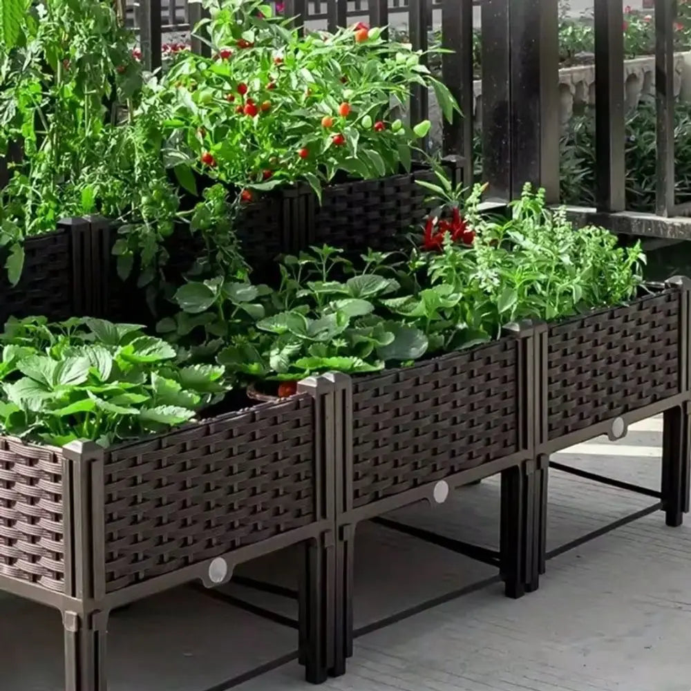 Compact Modular Raised Garden Bed With Legs For Small Spaces