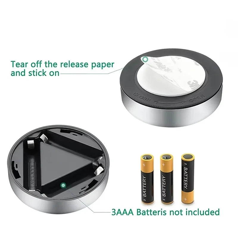 Self Adhesive Push LED Night Light Mini Cabinet Lamp