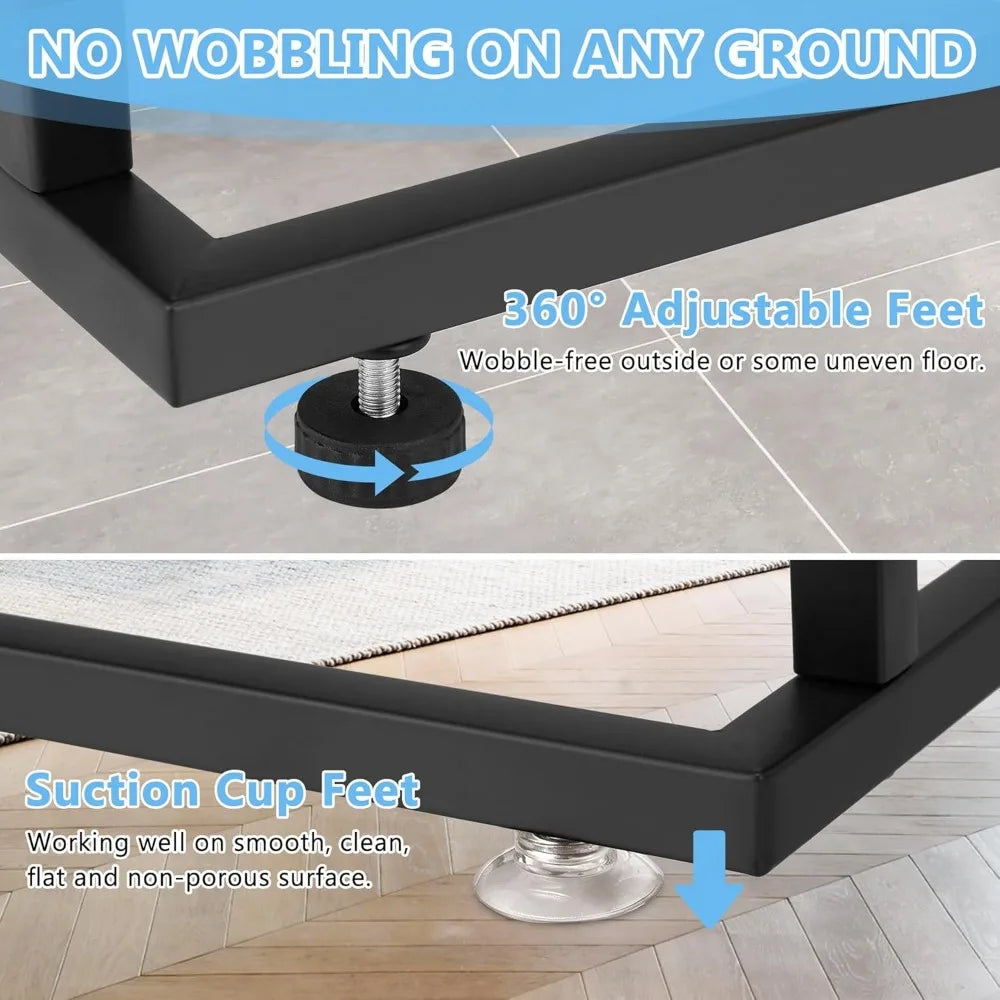 NBVCX Two Tier Free Standing Towel Rack For Bathroom Storage