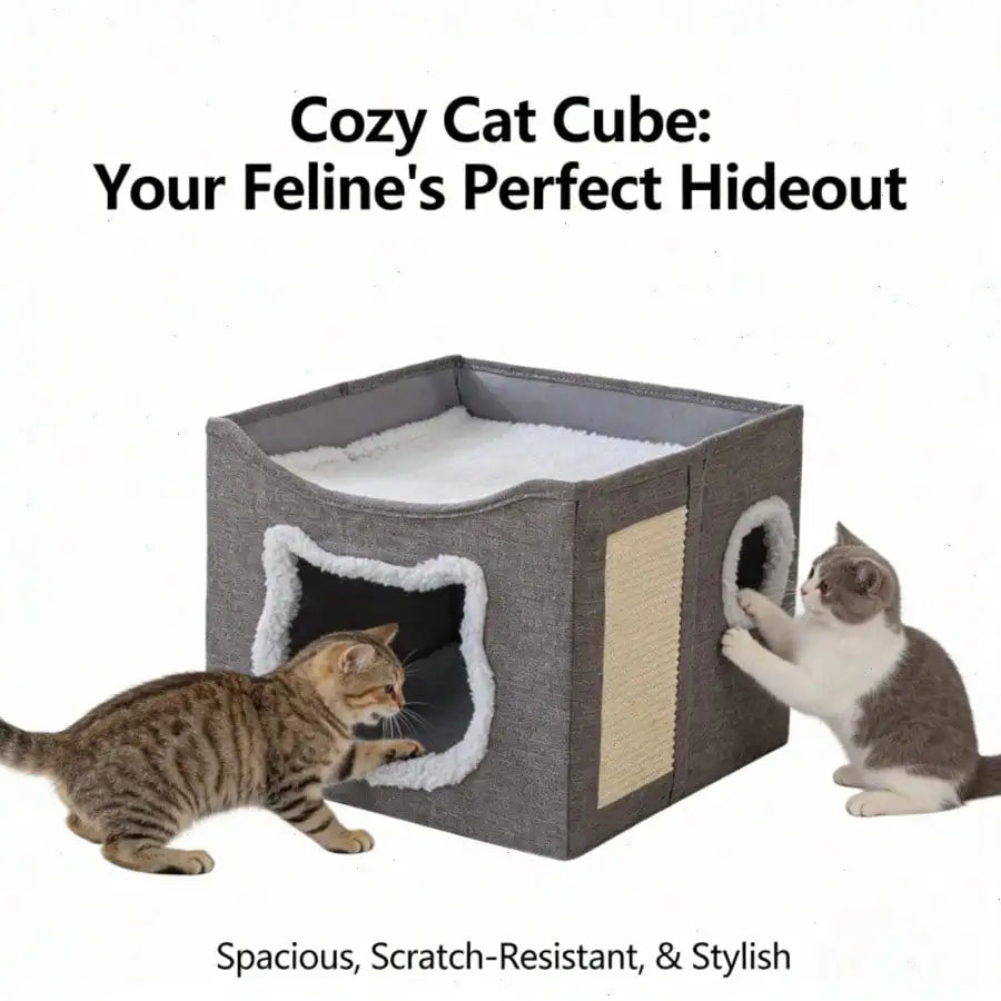 3 In 1 Cat House With SleepingPad Tunnel Scratchboard