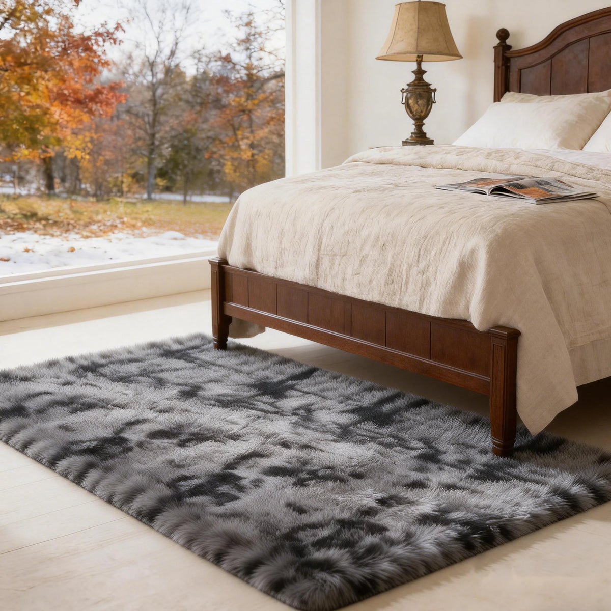 Ultra Soft Fluffy Shag Area Rug For Living Room Decor