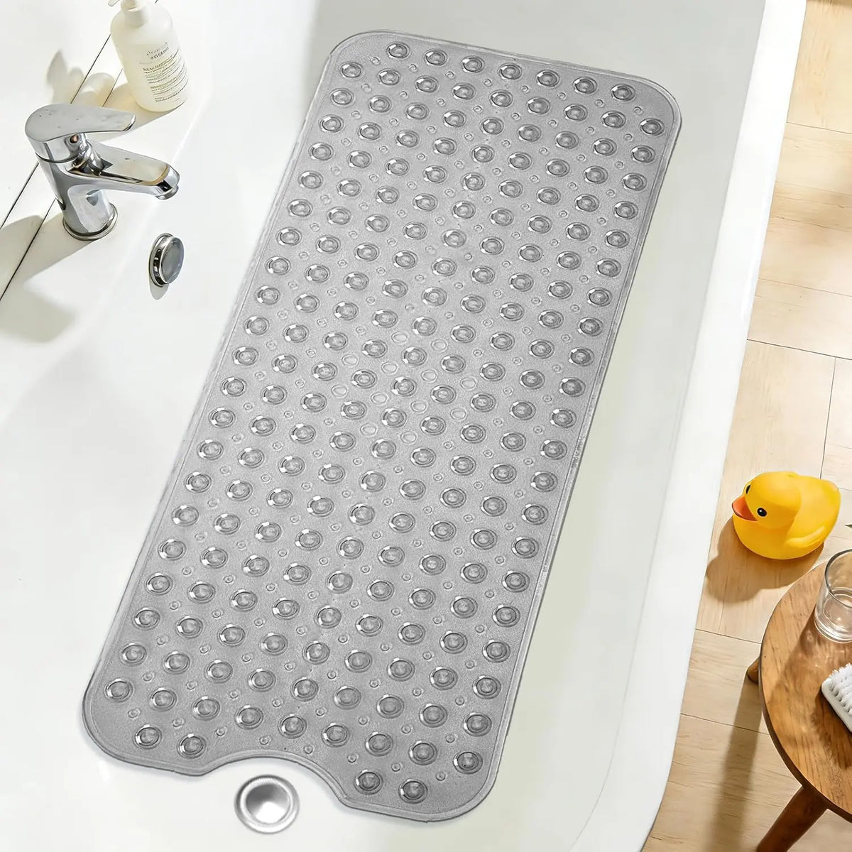 Non Slip Bathtub Shower Mat With Suction Cups Drain Holes