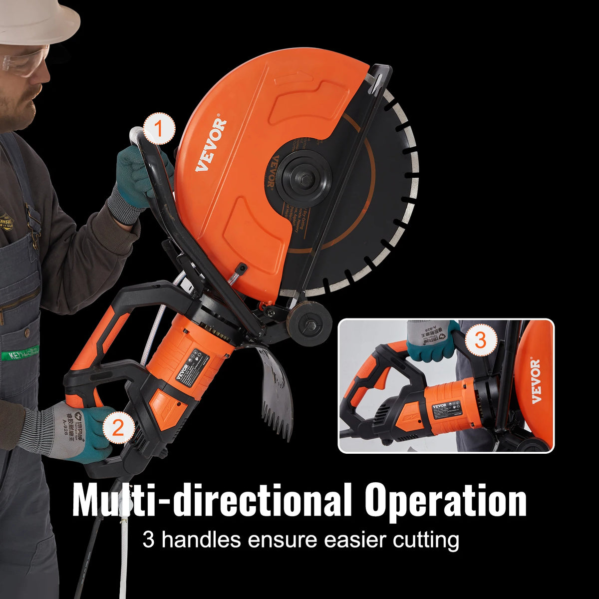 SucceBuy Electric Concrete Saw 15A Motor Circular Saw Cutter with Max. 6in Adjustable Cutting Depth  Wet Disk Saw Cutter Brick