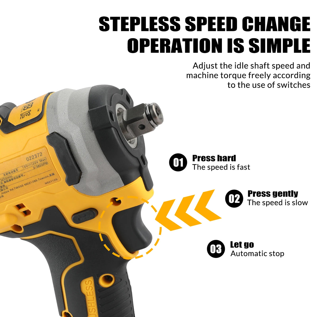 DeWalt DCF850 20V Brushless Impact Driver 3-Speed