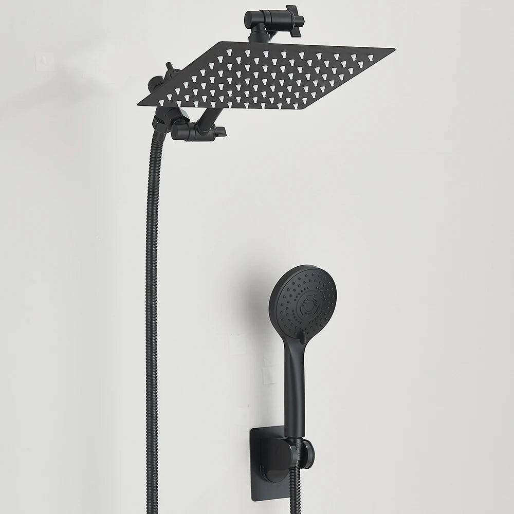 Quyanre Shower Head Combo High Pressure Rain With Extension Arm And Handheld