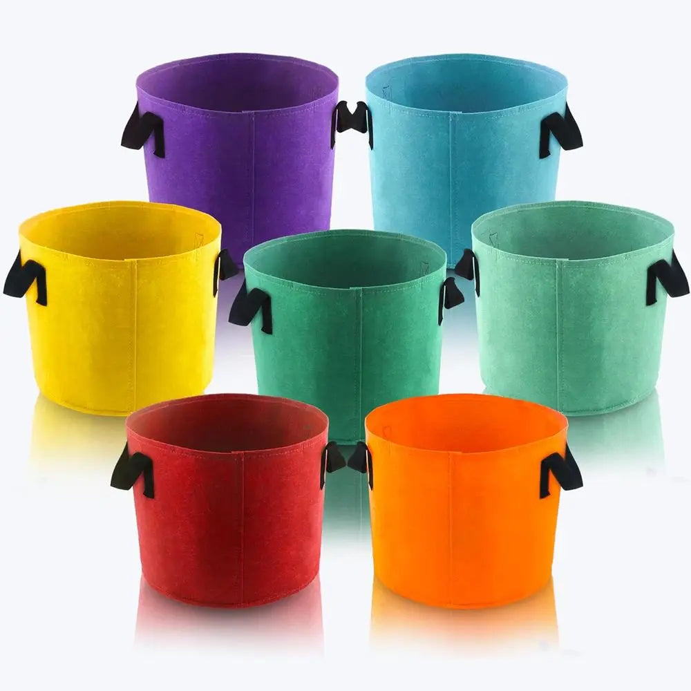 Breathable Fabric Grow Bags With Handles For Outdoor Gardening