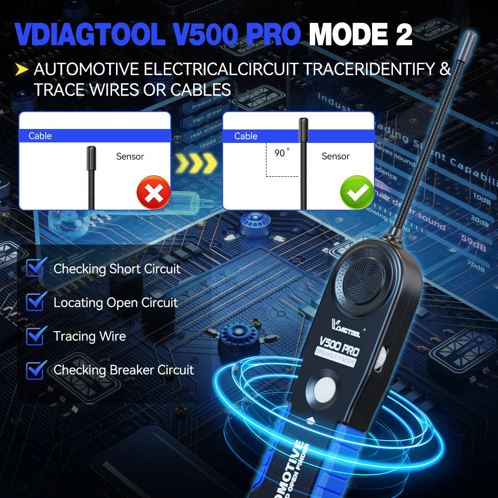 VDIAGTOOL V500PRO 2 In 1 Automotive Power Probe With Multimeter Injector Test