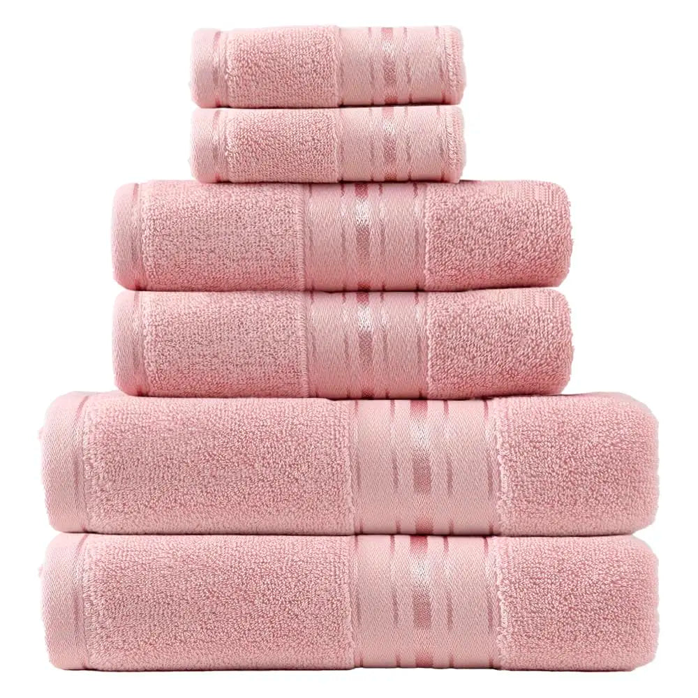 Turkish Cotton Bath Towel Set 6 Piece 600 GSM Premium