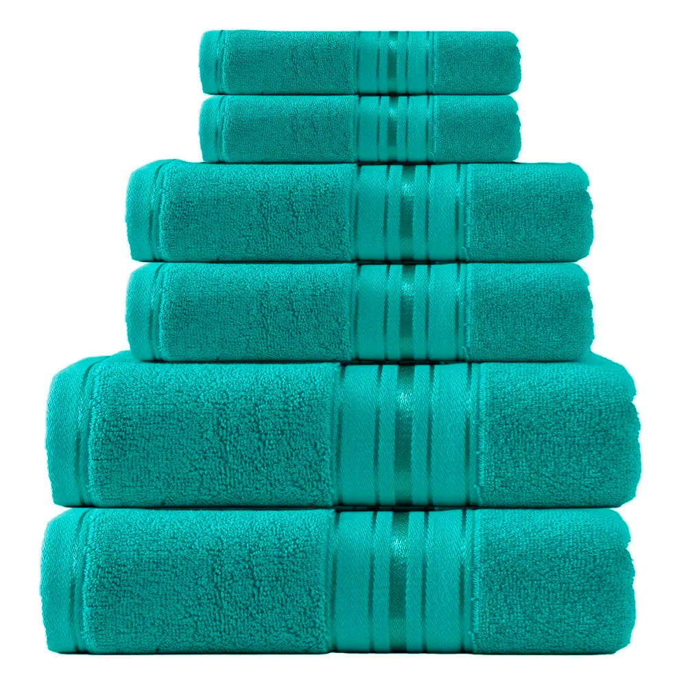 Turkish Cotton Bath Towel Set 6 Piece 600 GSM Premium