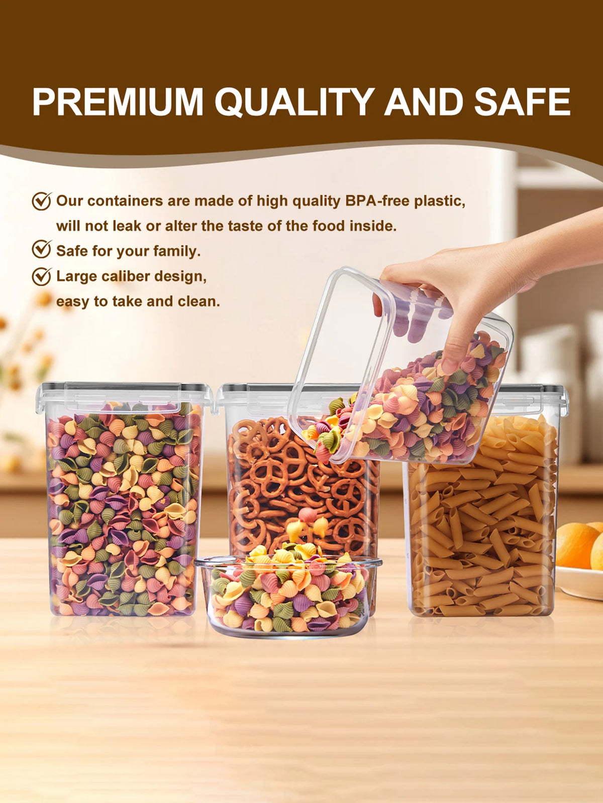 Sealed Food Storage Containers 48 Pack With Lids For Pantry Organization