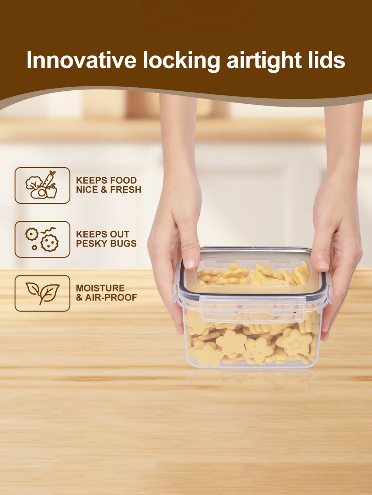 Sealed Food Storage Containers 48 Pack With Lids For Pantry Organization