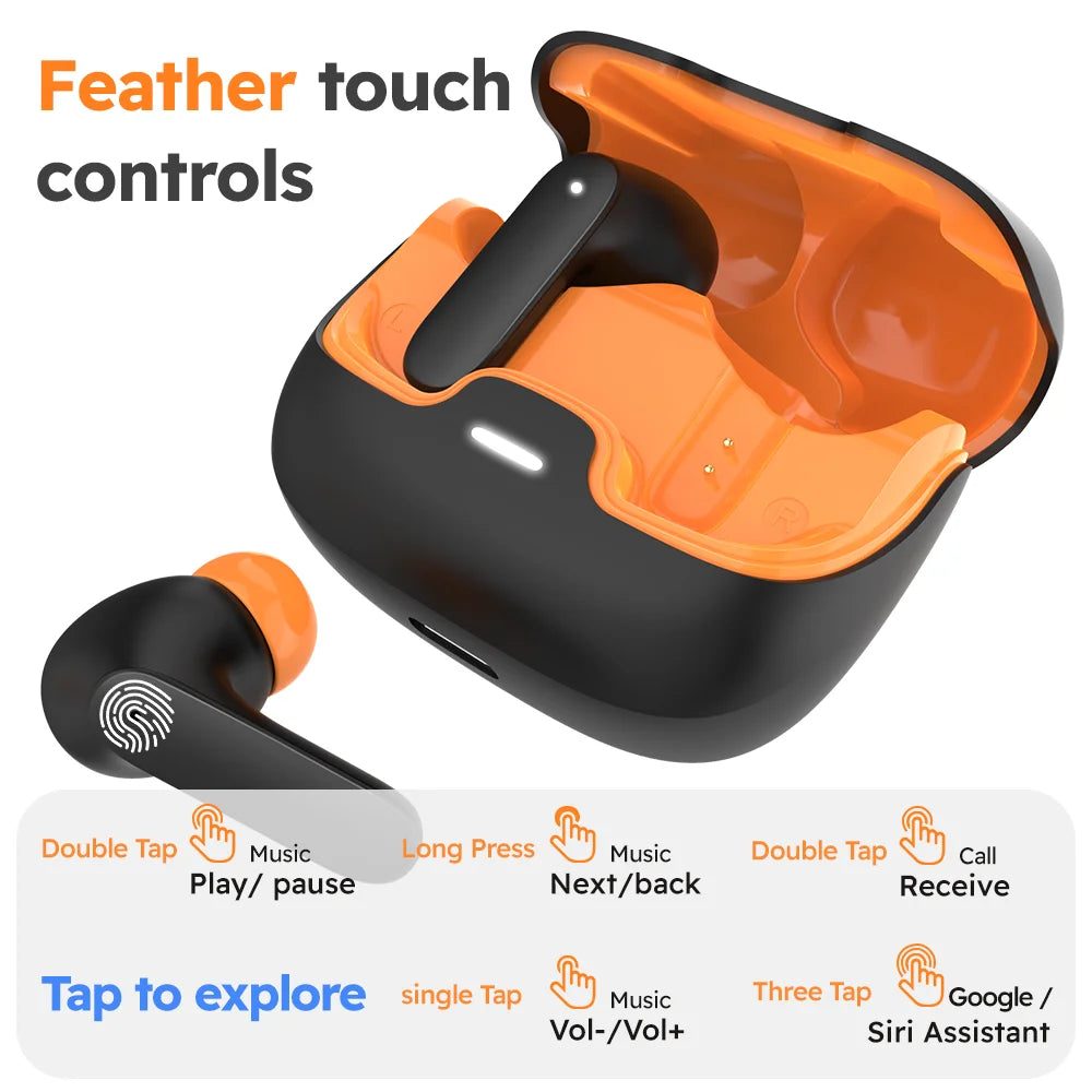 Jogrytece Bluetooth TWS Earphones 5 4 Ultra Low Latency ENC Noise Cancelling