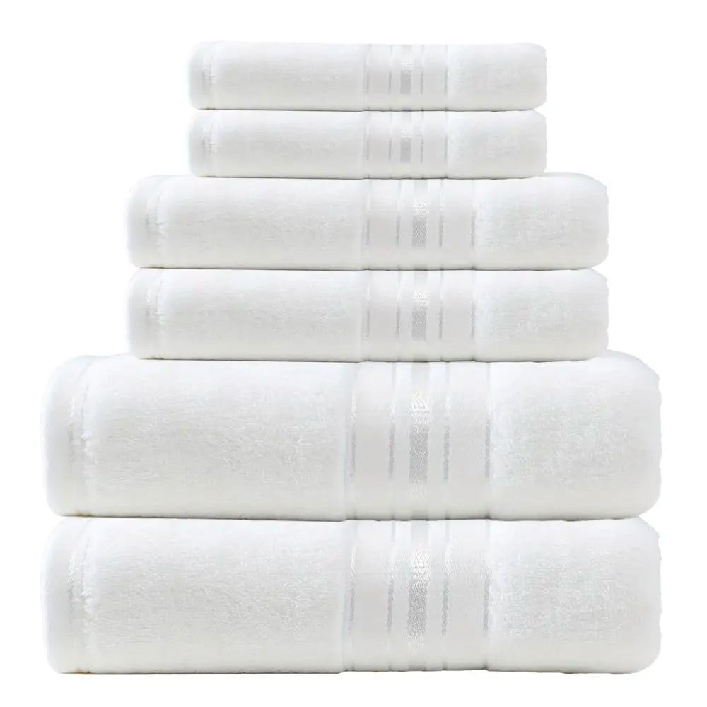 Turkish Cotton Bath Towel Set 6 Piece 600 GSM Premium