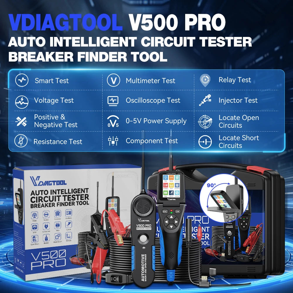 VDIAGTOOL V500PRO 2 In 1 Automotive Power Probe With Multimeter Injector Test