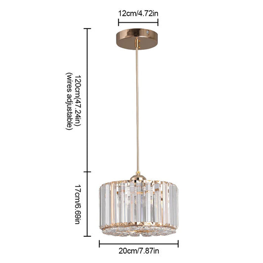 GreeLustr Modern Pendant LED Crystal Chandelier Ceiling Lamp For Home Decor