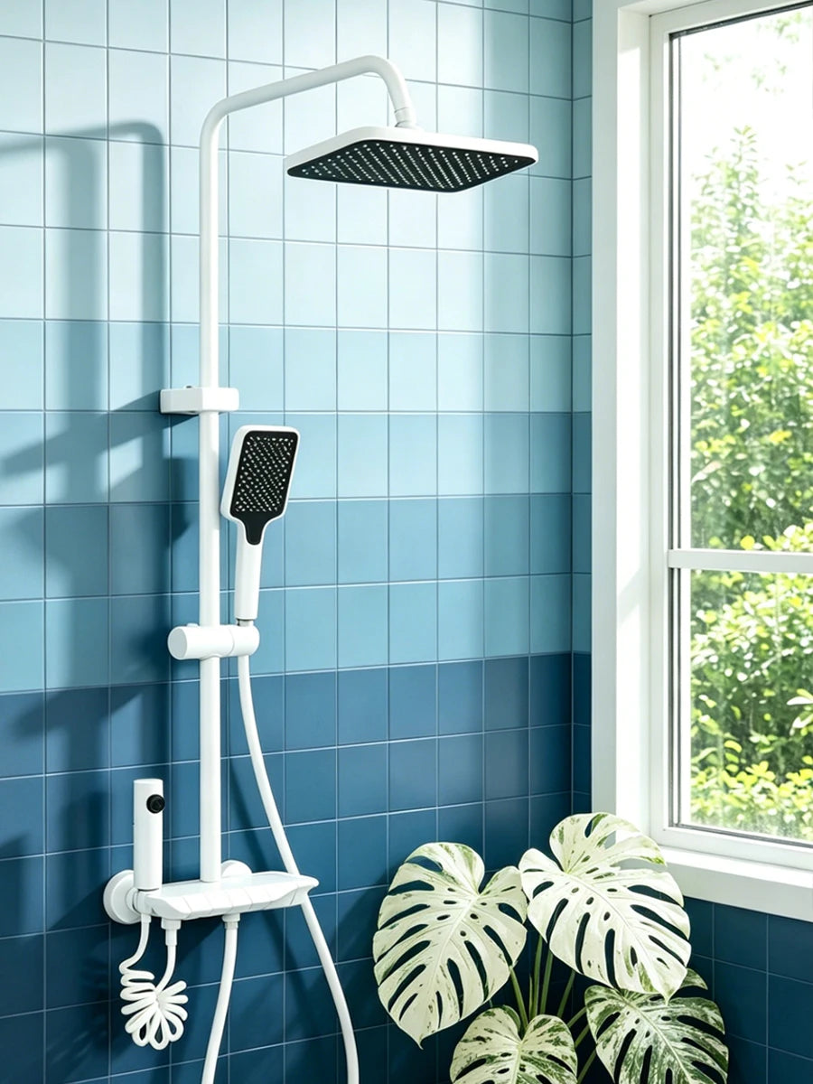 Quyanre 4 Way Piano Shower System With Rain Shower Bidet