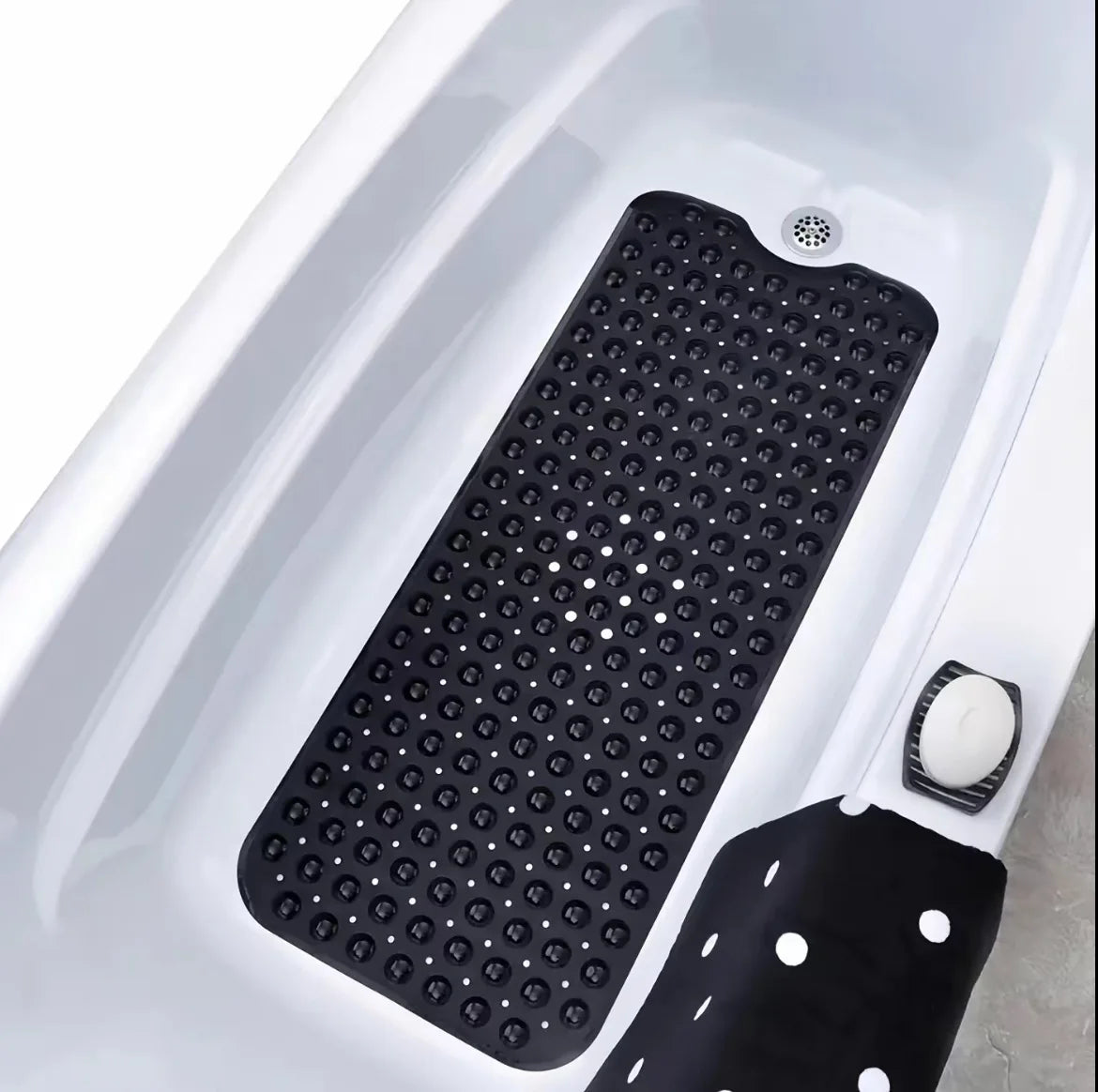 Non Slip Bathtub Shower Mat With Suction Cups Drain Holes