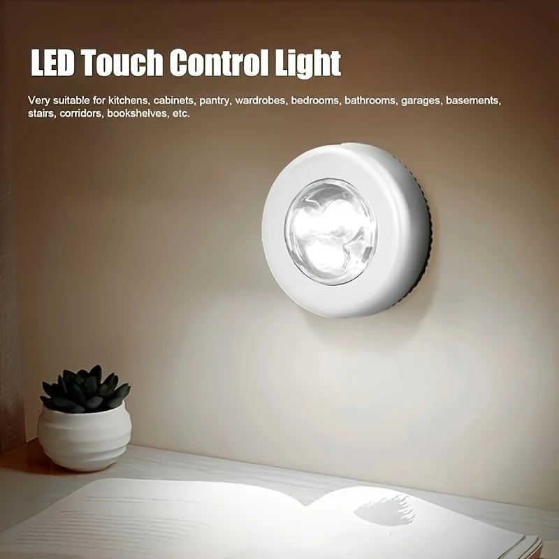 Self Adhesive Push LED Night Light Mini Cabinet Lamp