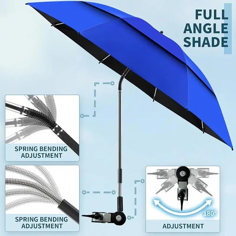 Adjustable Outdoor Clamp Umbrella For Beach Chair Or Stroller