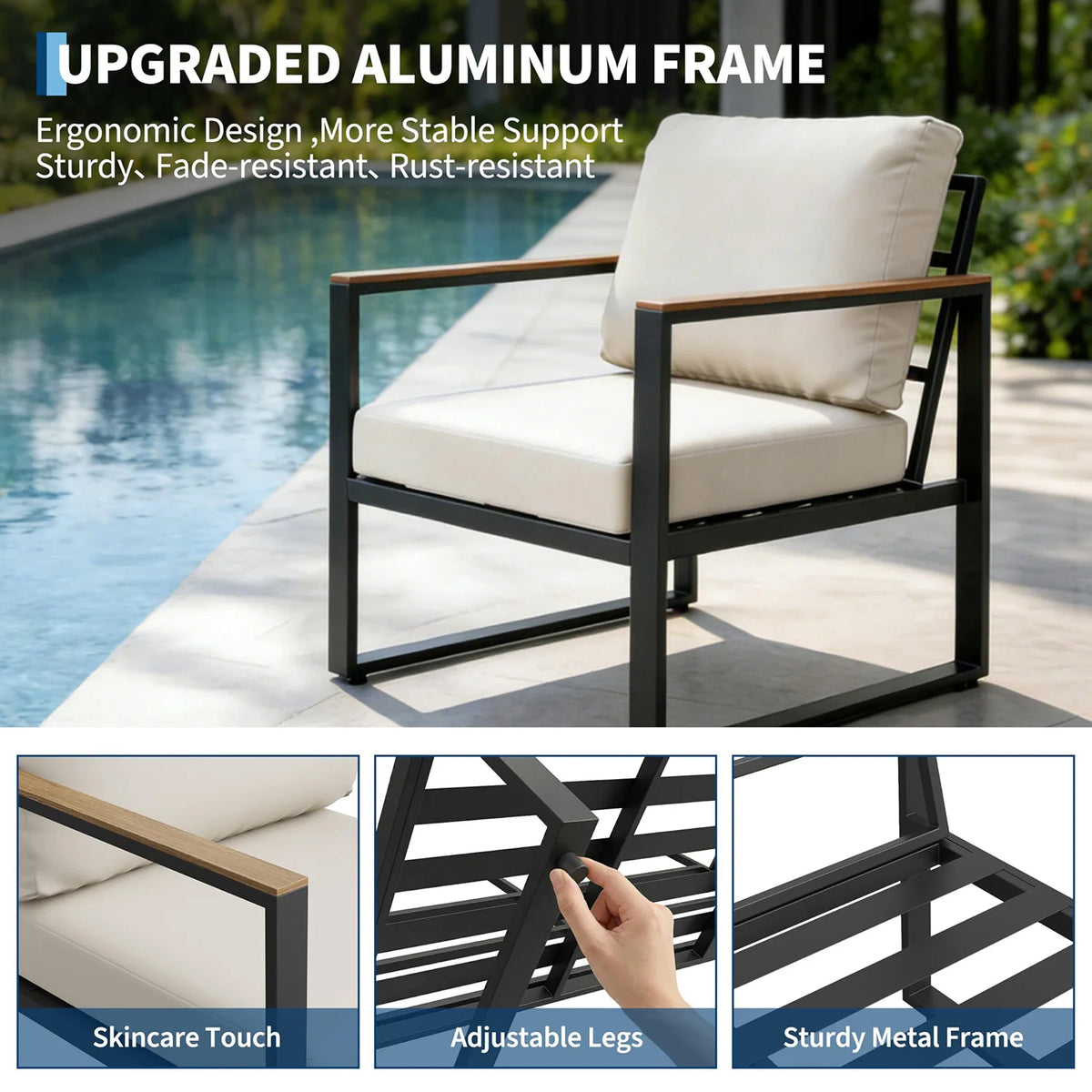 HobbyLane 4 Piece Outdoor Conversation Sofa Set With Coffee Table