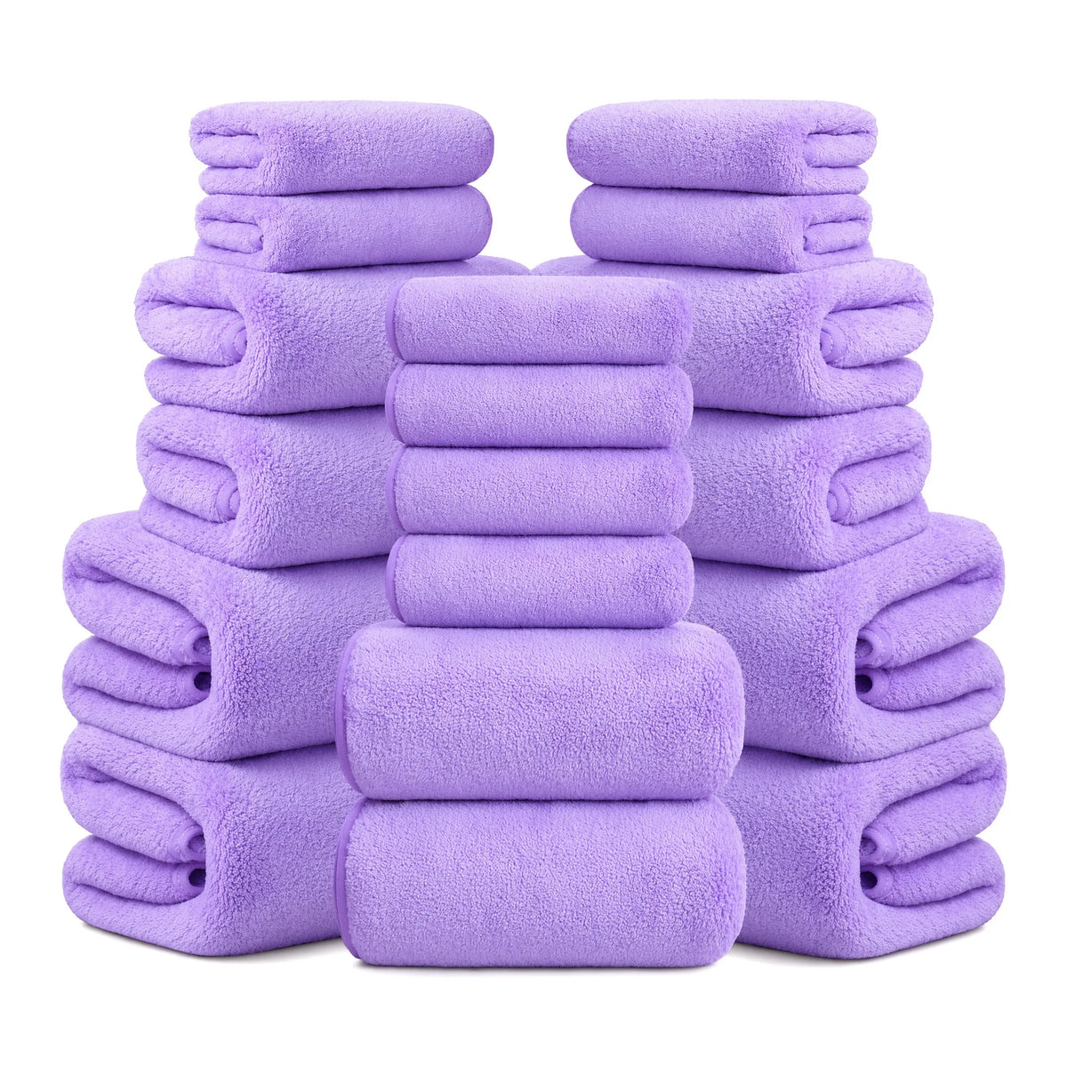 Ultra Soft Microfiber Bath Towel Set With Washcloths