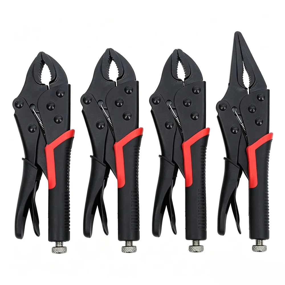 4pcs/set 7/9/10 Inch Heavy-Duty Universal Pliers Multifunction Manual Fixed Jaw Clamp Tool f Durable Locking Pliers Hand Tools