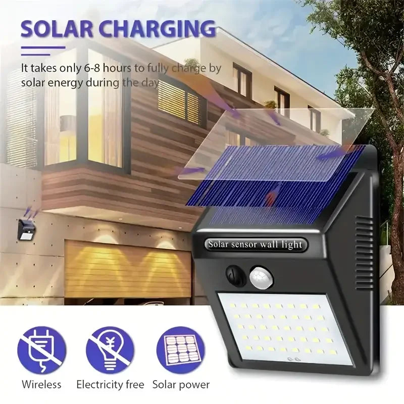 SZRSTH IP45 Solar Outdoor Lights Motion Sensor Security LED