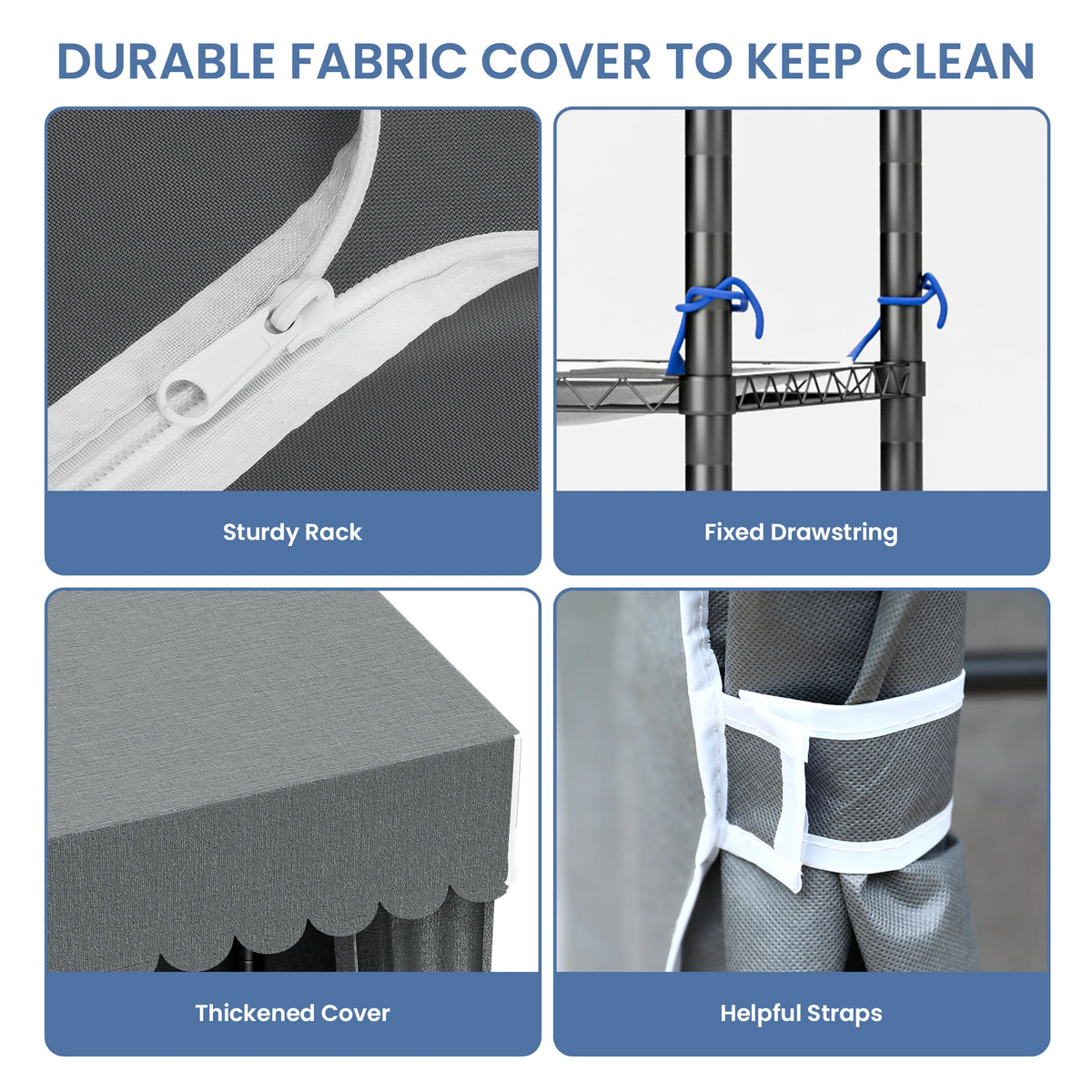 Heavy Duty Metal Freestanding Clothes Rack And Closet Storage Organizer