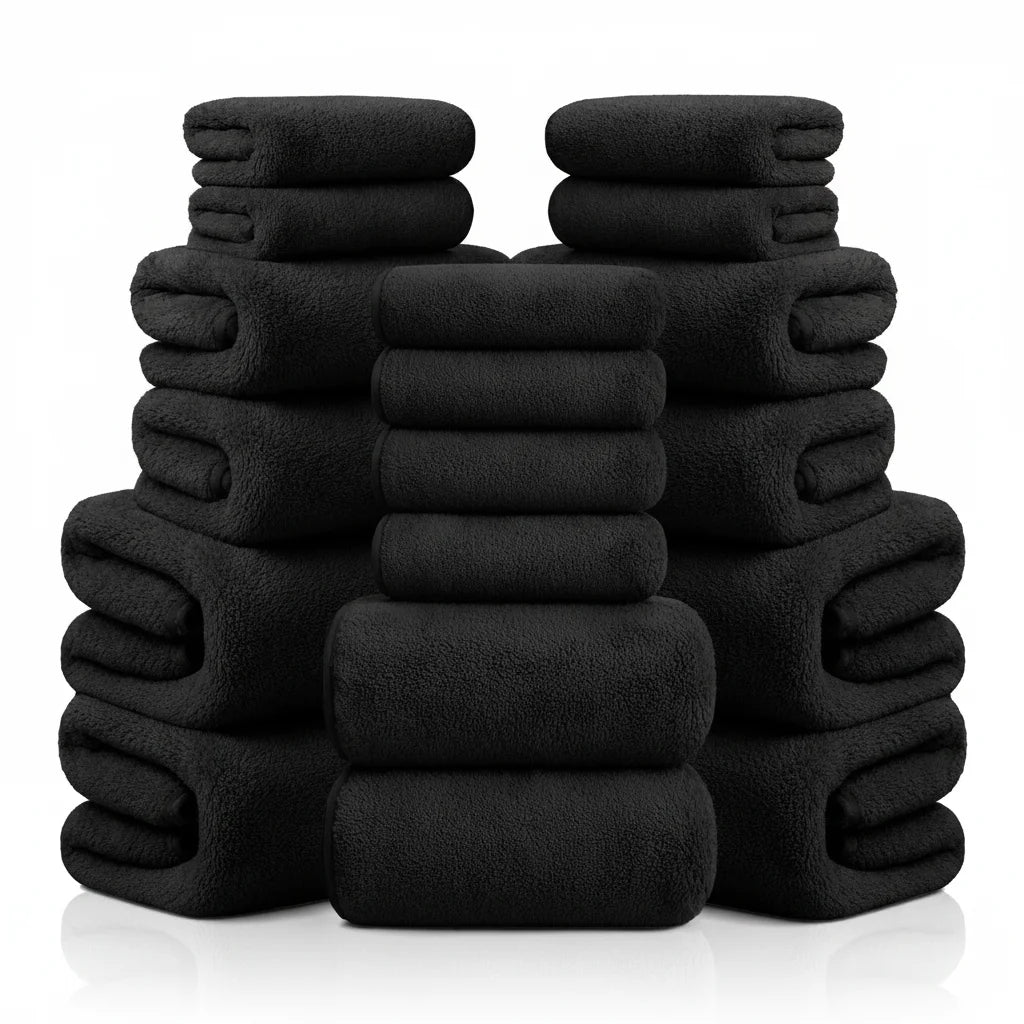 Ultra Soft Microfiber Bath Towel Set With Washcloths