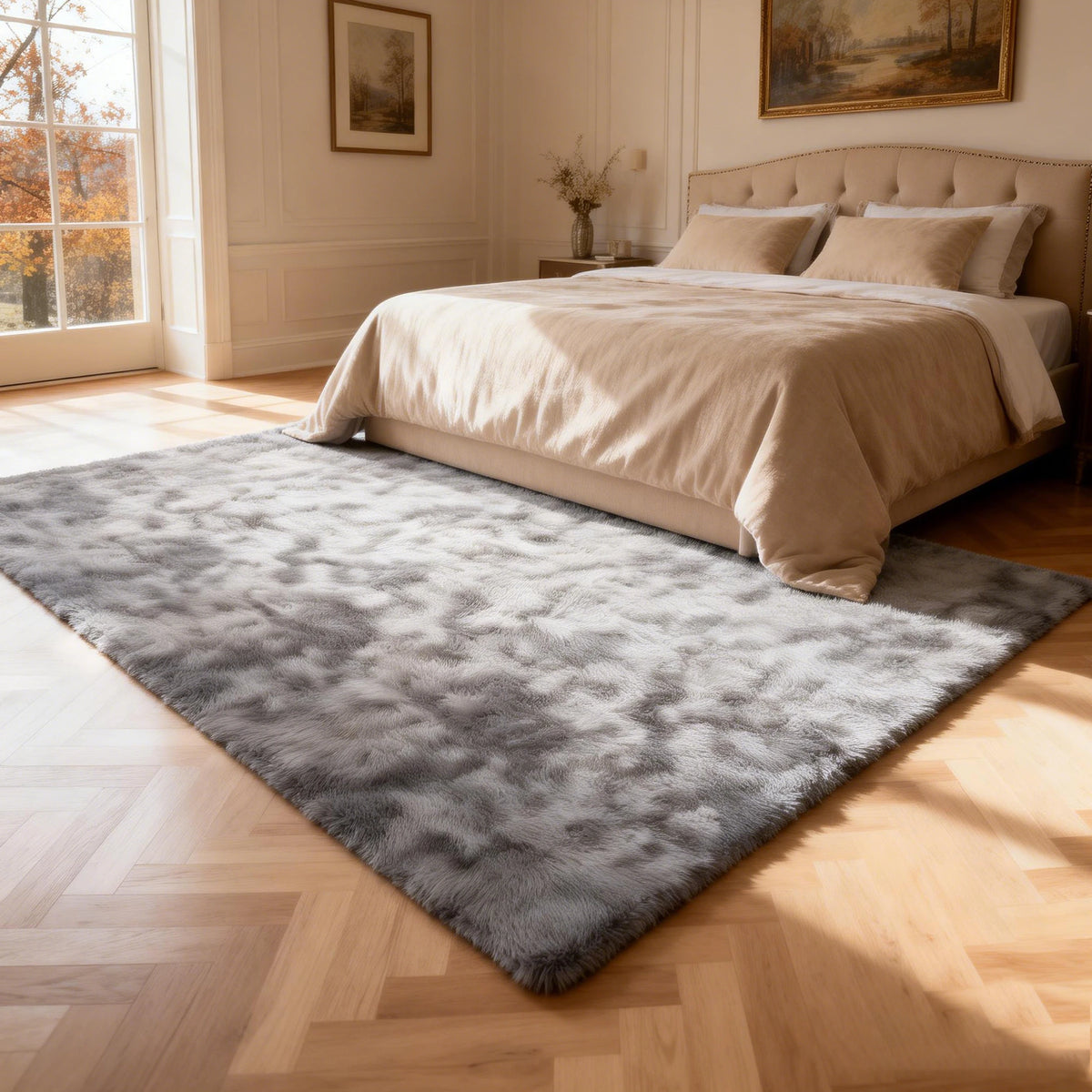 Ultra Soft Fluffy Shag Area Rug For Living Room Decor