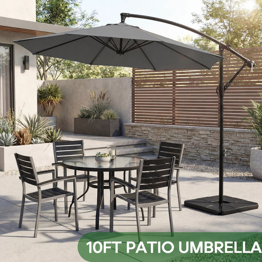 JHK Outdoor Offset Umbrella With UV Protection And Tilt Control