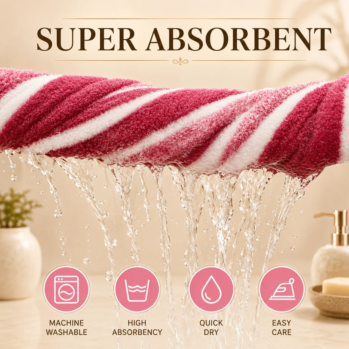 Ultra Absorbent 8 Piece Microfiber Towel Set Bathroom Spa Hotel