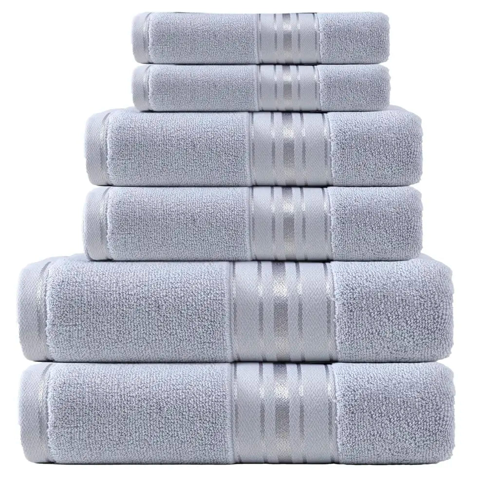 Turkish Cotton Bath Towel Set 6 Piece 600 GSM Premium