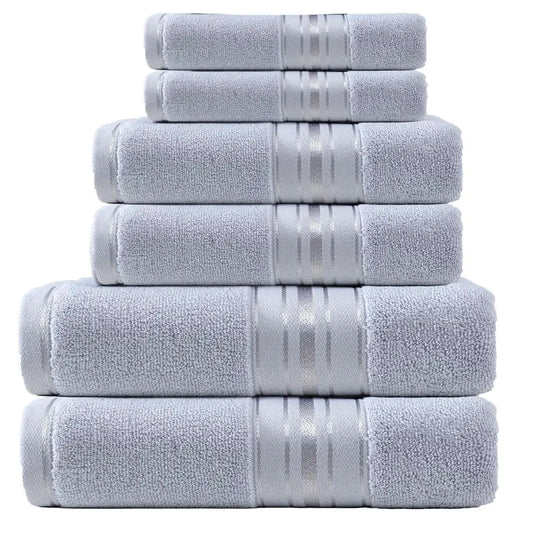 Turkish Cotton Bath Towel Set 6 Piece 600 GSM Premium
