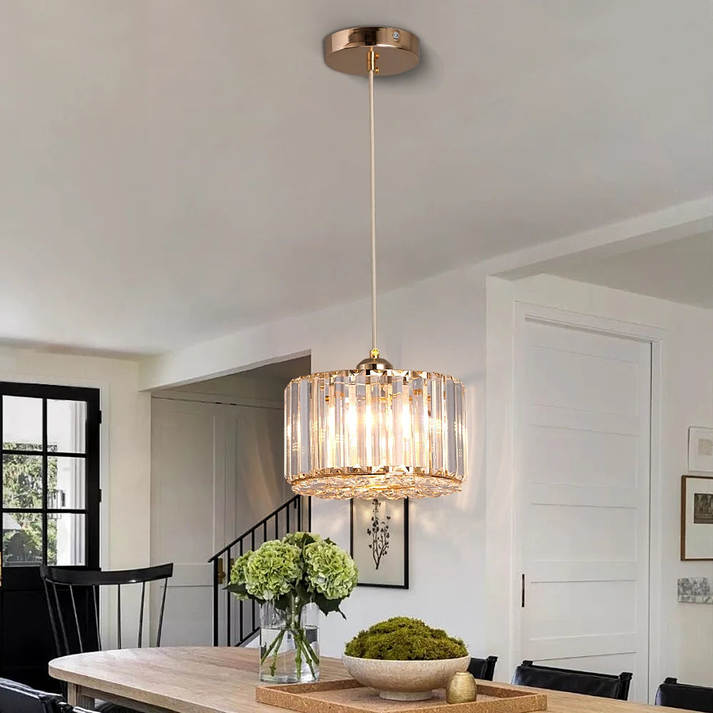 GreeLustr Modern Pendant Light Crystal Chandelier Led Ceiling Lamp