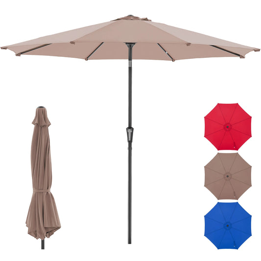 JHK Waterproof Tilt Crank Patio Umbrella For Outdoor Use