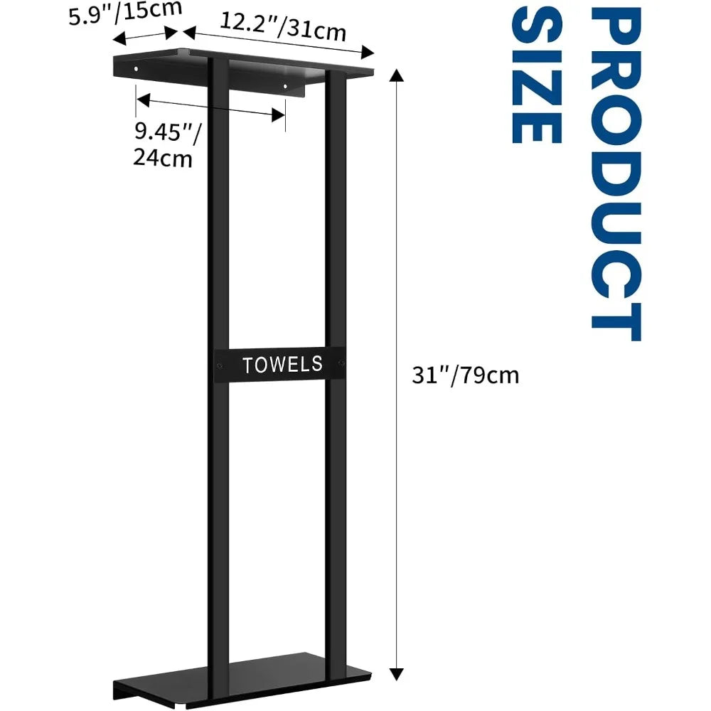 NBVCX Wall Mounted Towel Rack For Six Towels Heavy Duty