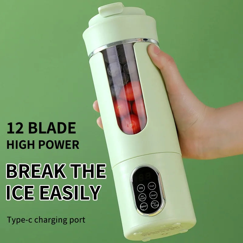 TMJD MISS Portable Juicer Wireless USB Charging 12 Blade Blender