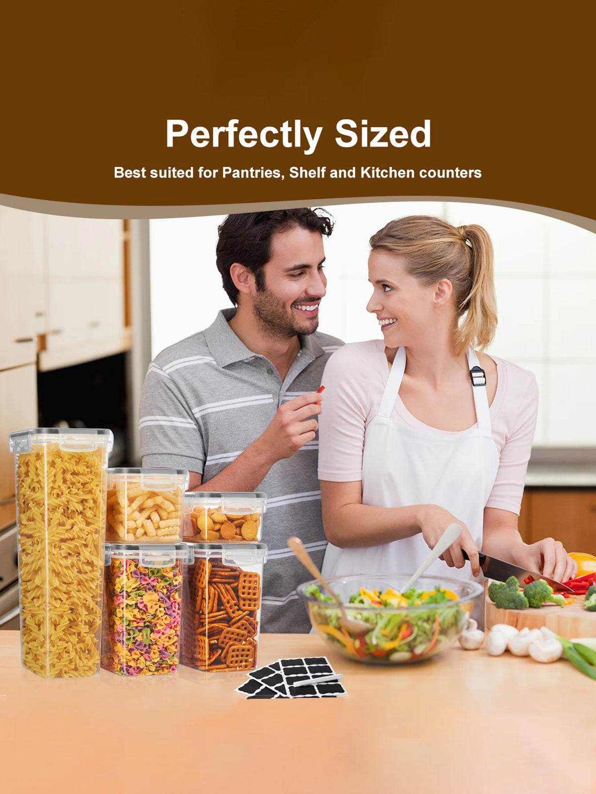 Sealed Food Storage Containers 48 Pack With Lids For Pantry Organization