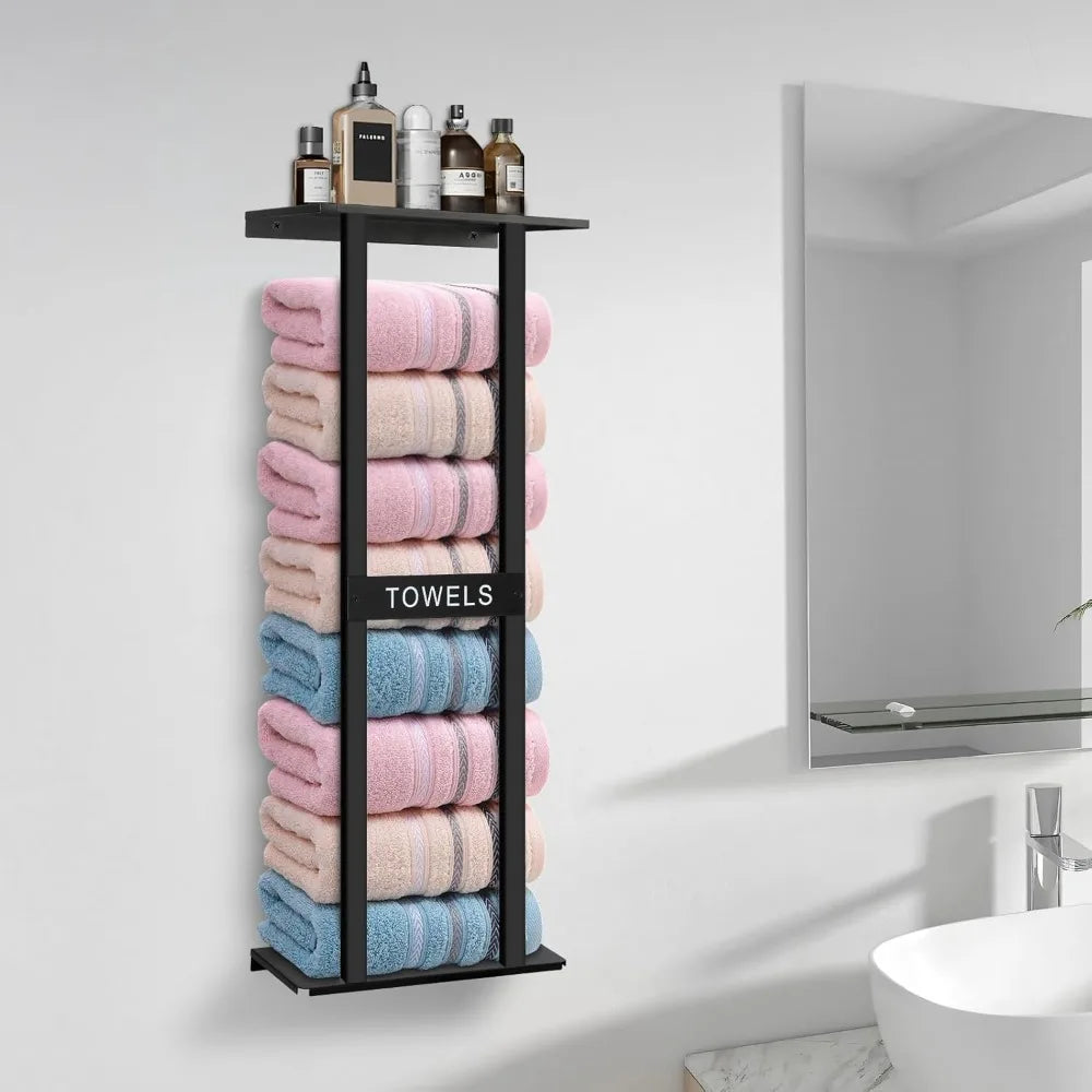 NBVCX Wall Mounted Towel Rack For Six Towels Heavy Duty