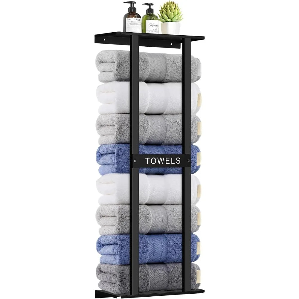 NBVCX Wall Mounted Towel Rack For Six Towels Heavy Duty