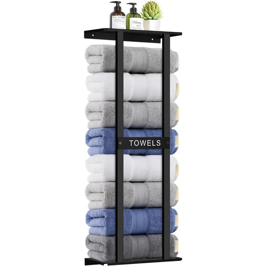 NBVCX Wall Mounted Towel Rack For Six Towels Heavy Duty